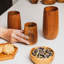 Ensemble de grandes tasses à thé en bois de teck-71082240-71082242
