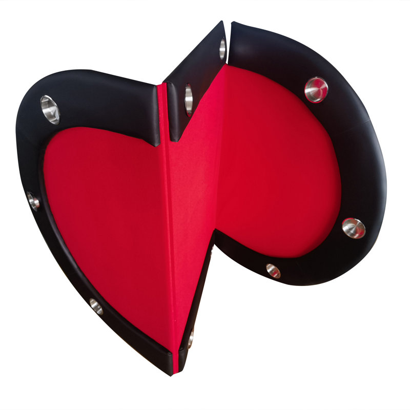 Table de poker pliable pour 10 joueurs de 84 po INO Design, Rouge