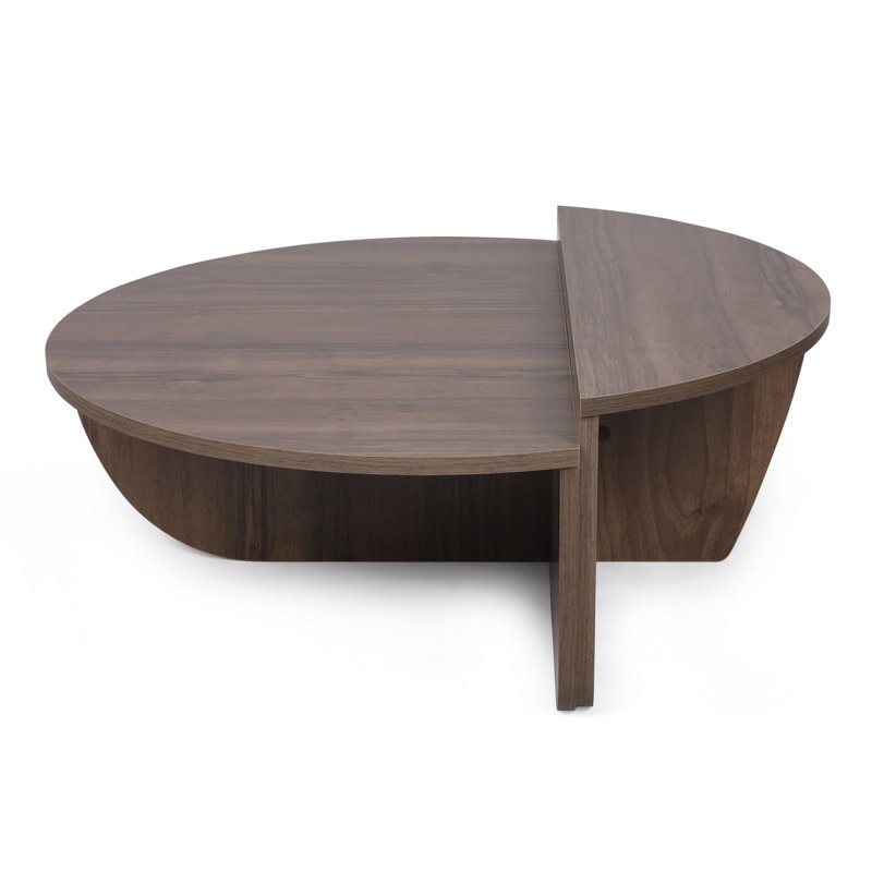 Madiera Round 2 Pieces Nesting Table Set, Medium Black