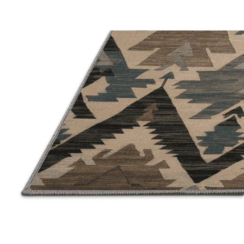 Tapis persan gris lavable à la machine, Round 5'