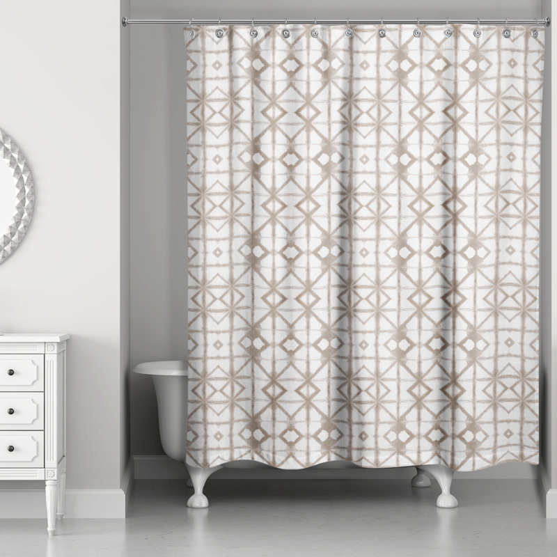 Higginbotham Geometric Shower Curtain