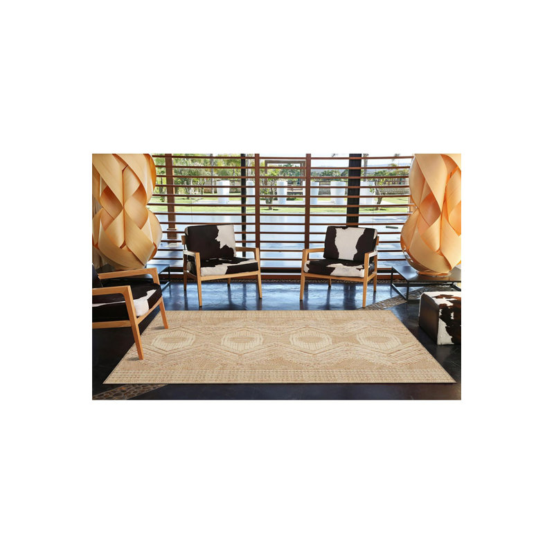 Tapis tissé de couleur paille lavable à la machine, Rectangle 3 pi 3 po x 4 pi 11 po