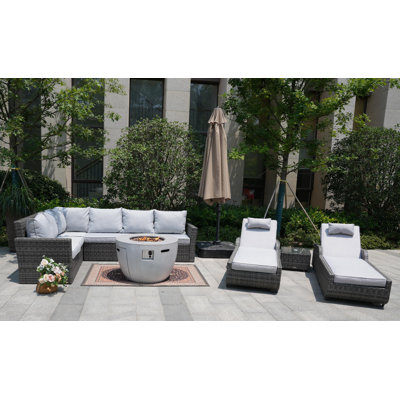 8 - Person Patio Conversation Set with Cushions