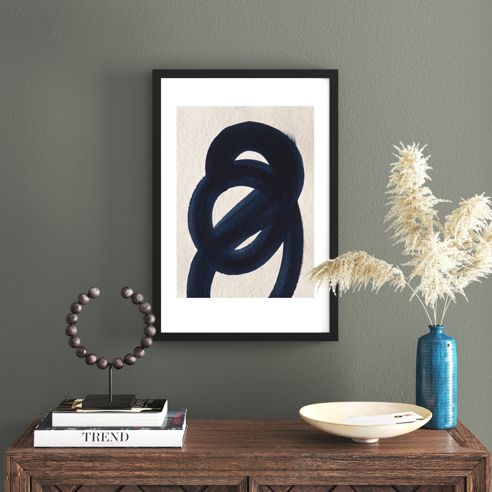 RJ Japandi 5 by Simon West, Black, 41" H x 28" W