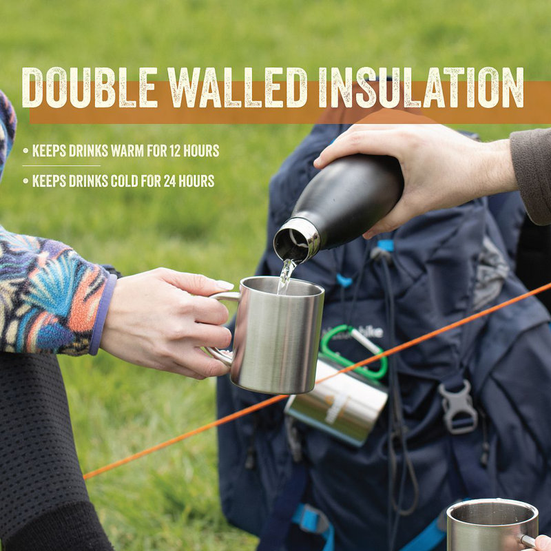 Milestone 500ml Double Wall Insulated Stainless Steel Traveller