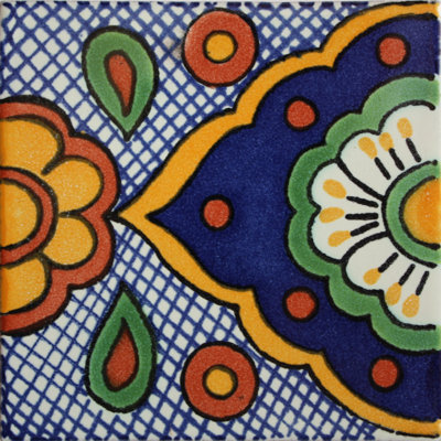 Carrelage mexicain 4 pièces 4,2 "x 4,2" TalaMex Terni Talavera