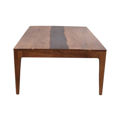 Sierra Solid Wood Dining Table in Natural Wood and Brown, 70-Inch Rectangular Farmhouse Table for Kitchen or Dining Room