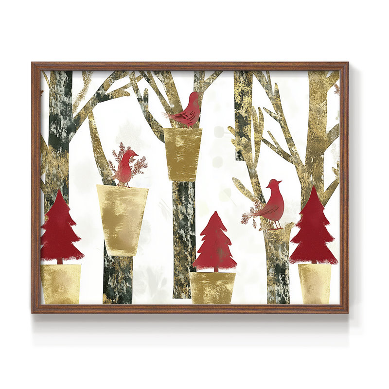 Chirstmas Art-DCLV III - Reproduction encadrée - Restickable, Noyer, H 16 po x l 20 po