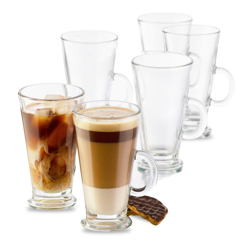 Libbey Catalina Clear Glass Irish Coffee Mugs, 9-ounce, Set of 6