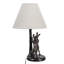 Bunny Rabbit Table Lamp with Linen Empire Shade