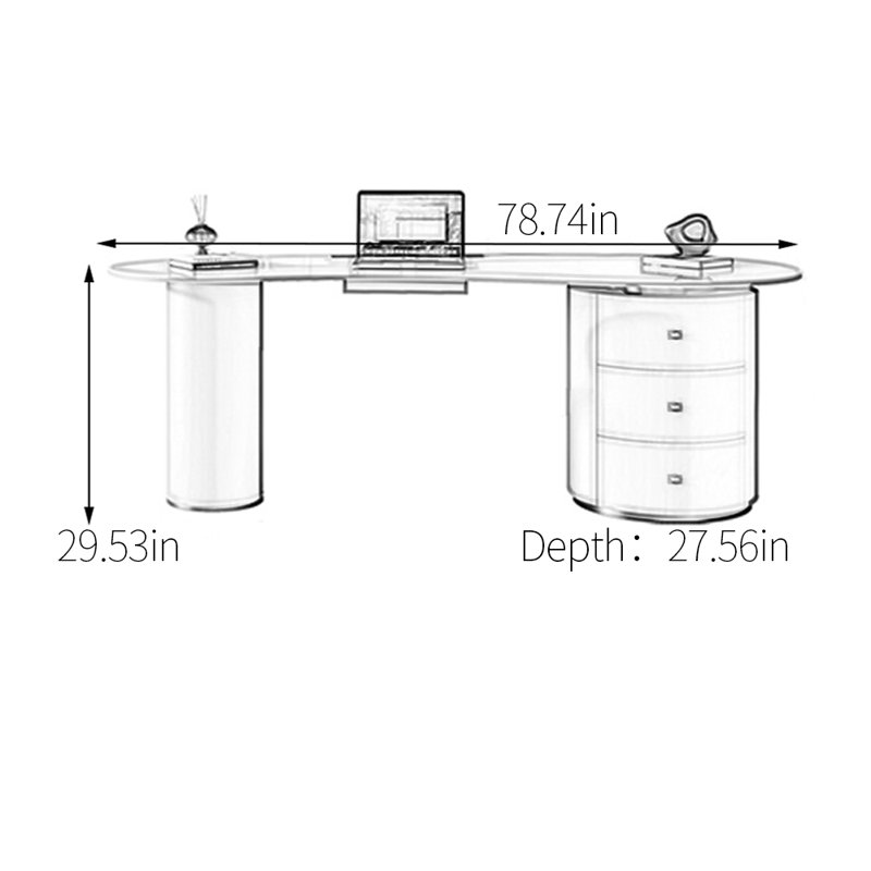 Bourquin, H 29,53 po x l 78,74 po x P 27,56 po