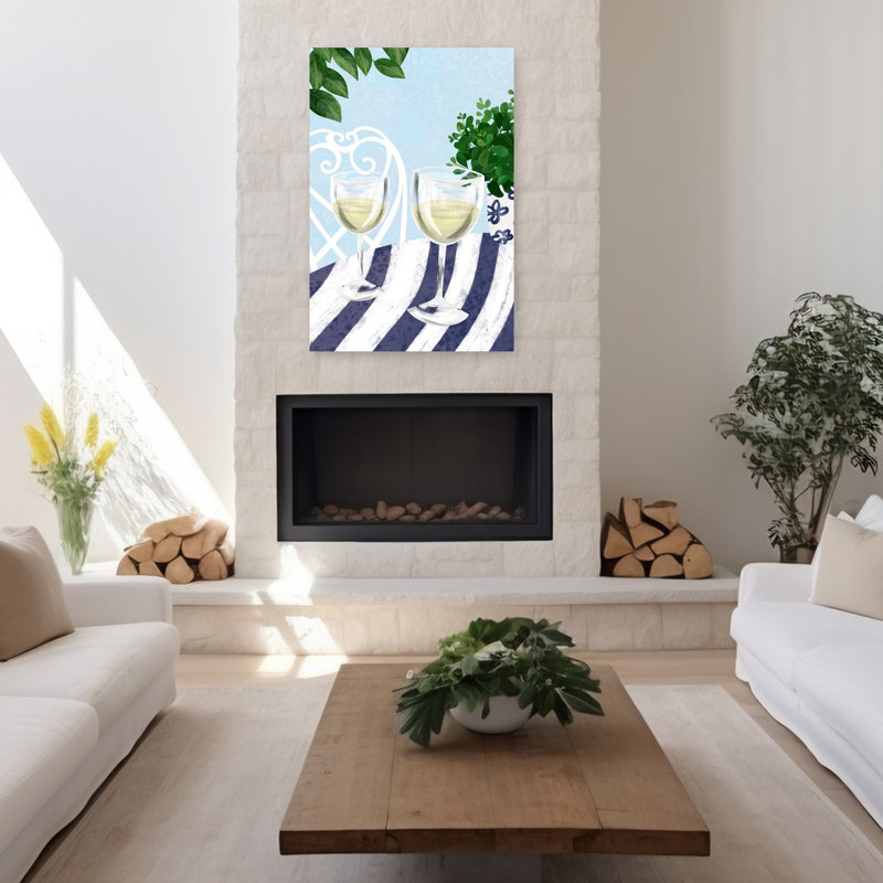 Art mural Al Fresco Wine Moment, H 48 po x l 32 po