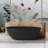64.98''x 30" Solid Surface Stone Resin Modern Oval Shaped Freestanding Soaking Bathtub With Overflow-102835266