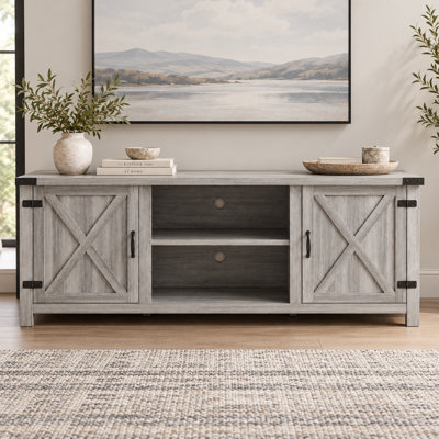 58'' Barn Door Style Media Console