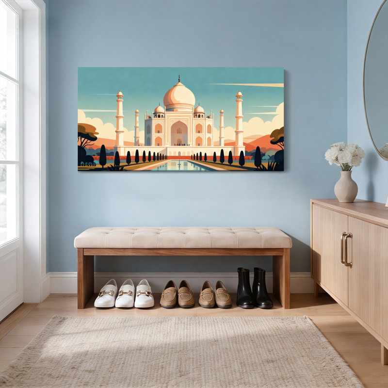 "Taj Mahal", reproduction d'art sur toile tendue, H 20 po x l 40 po