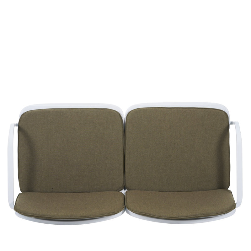 ENSEMBLE DE CHAT 3 pièces Luna, Coussin vert / cadre blanc