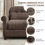 Canapé d'angle modulaire en chenille marron de 250 cm (98 po) en forme de U avec 2 poufs et coussins lombaires-418217070
