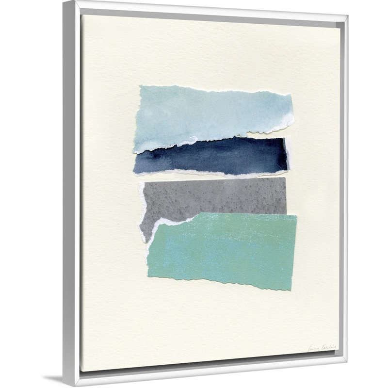 «Seaside Color Study IV» par Emma Caroline - reproduction d'art, Toile blanche encadrée, H 32 po x l 26 po x P 1,75 po
