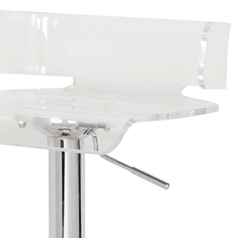 Tabouret pivotant chromé, Argent argent