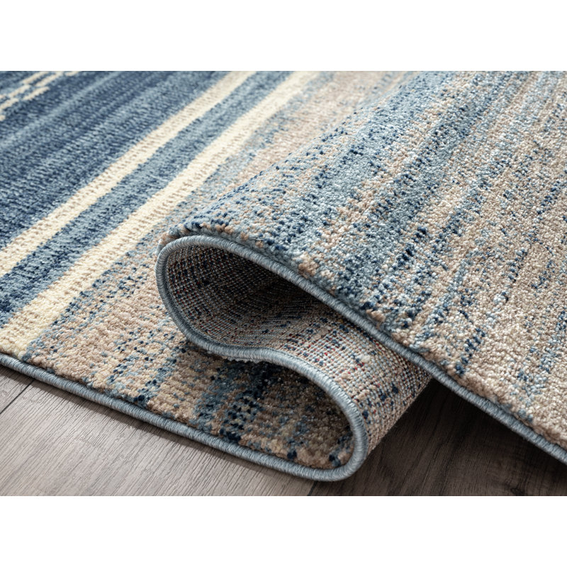 Striped Indoor Rug, Rectangle 4' x 6'