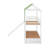 Twin Over Twin Size Bunk Bed With Convertible Slide And Trundle