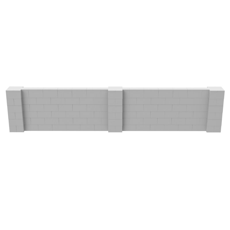 Ensemble mural pour poney Everblock, Gris clair, H 36 po x l 180 po x P 12 po