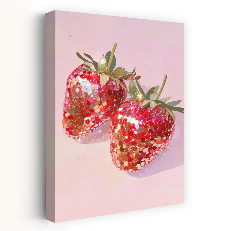 Art contemporain coloré, moderne, ludique, fruits, H 36 po x l 24 po