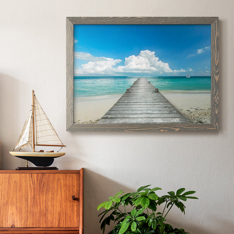 Infinity Pier, reproduction d'art sur toile encadrée, Gris, H 26 po x l 38 po x P 1,5 po