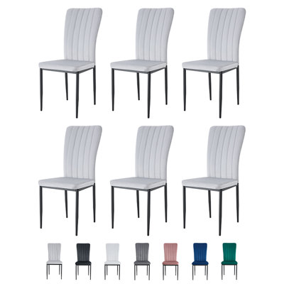 Metal Side Chair in Dark Grey