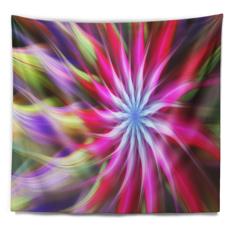 Tapisserie spirale florale, H 32 po x l 39 po