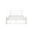 Queen Size White Bed Frame, Metal Construction, Unique Flower Pattern, Stable Structure, Fits All Mattress Types, 600 Lbs Limit, 8 - Inch Fit And , No Box Spring Needed, Compatibility, Quiet Strong,-13581602