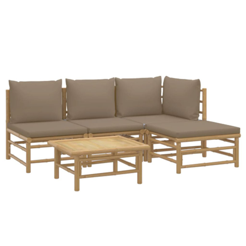 Ensemble de canapé modulaire d'extérieur Garden Lounge, Taupe
