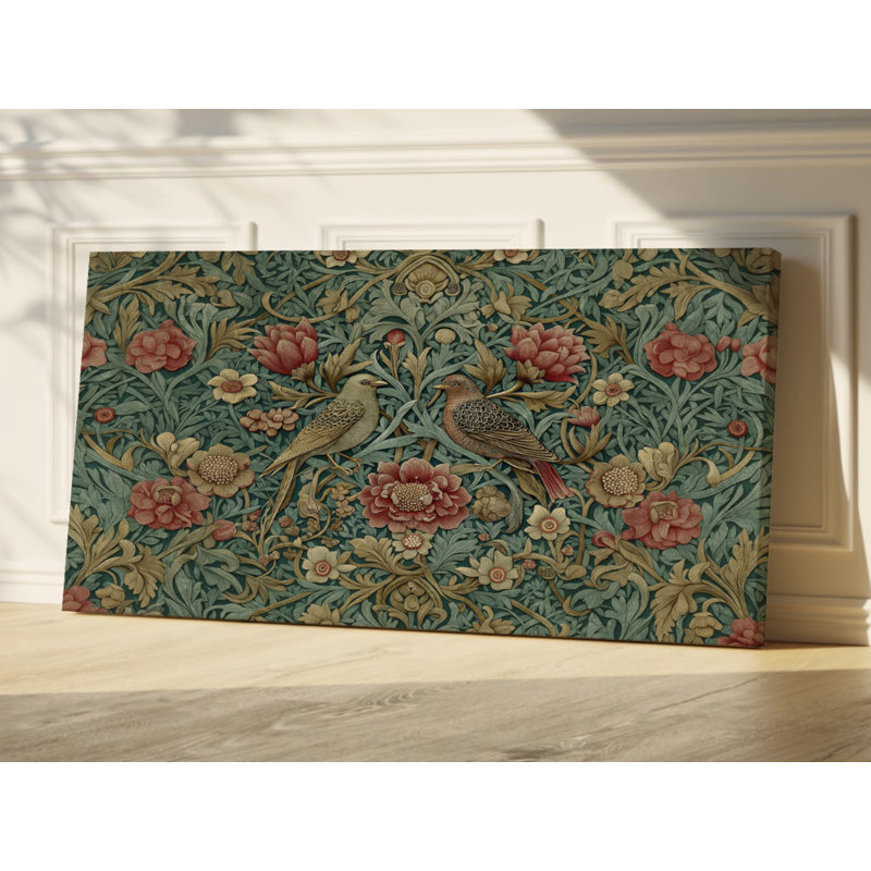 Art mural sur toile très grand William William - reproduction botanique et florale classique, H 16 po x l 32 po x P 1,5 po