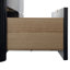 Meuble-lavabo double 60 po avec comptoir intégré en acrylique 60 po, armoire en chêne massif Reeded, tiroirs à fermeture en douceur, finition noire, chêne ou noyer-550351315-550351324