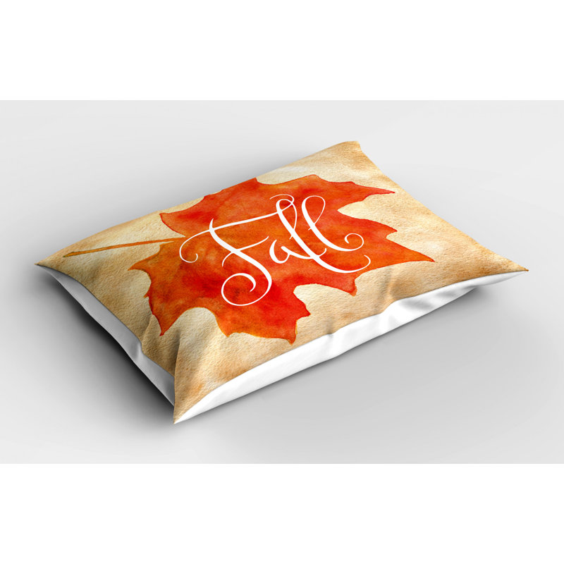 Brown/Red Polyester Microfiber Piece Sham, Twin