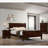 Queen Size Solid Wood Transitional Sleigh Bed Frame, Cherry Finish, Foundation Required for Master Bedroom