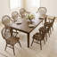Chaises de salle à manger en bois massif avec accoudoirs de 24 po de large Hughes Hughes-107417473-138843869