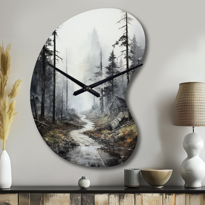 Horloge murale grise décorative Sighburgh, Petit
