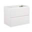 Meuble-lavabo blanc sans lavabo - 24 W 201. 2 tiroirs, pré-assemblés. 20% de rangement accru, silencieux, moderne et élégant sans 201, blanc, pré-assemblé, Grace, capacité de rangement supplémentaire, étui