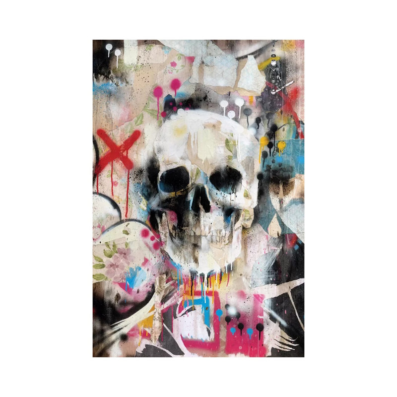 Skull by Famous When Dead - Wrapped Canvas Print, No Frame, 20.32 cm H x 30.48 cm W