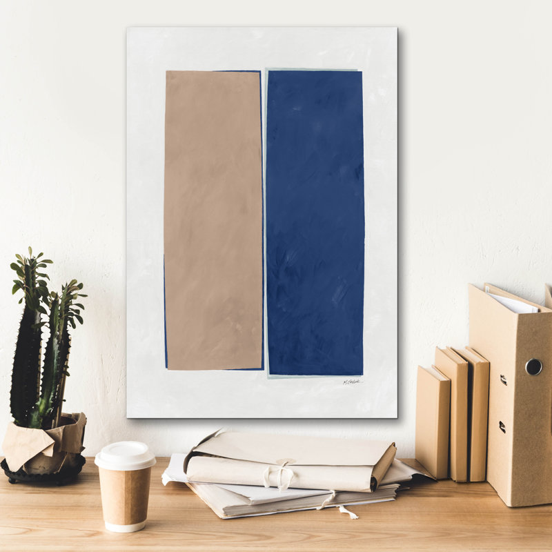 Toile épique «Monolithe 2 bleu» par Mike Schick, H 26 po x l 18 po x P 0,75 po