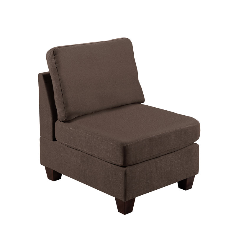 Modular 4Pc Black Coffee Chair Assembly, Linen-Like Fabric, Wood - Chairs, Fabric Padding, Construction