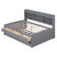 Lit capitaine en bois avec tablettes intégrées-460300415