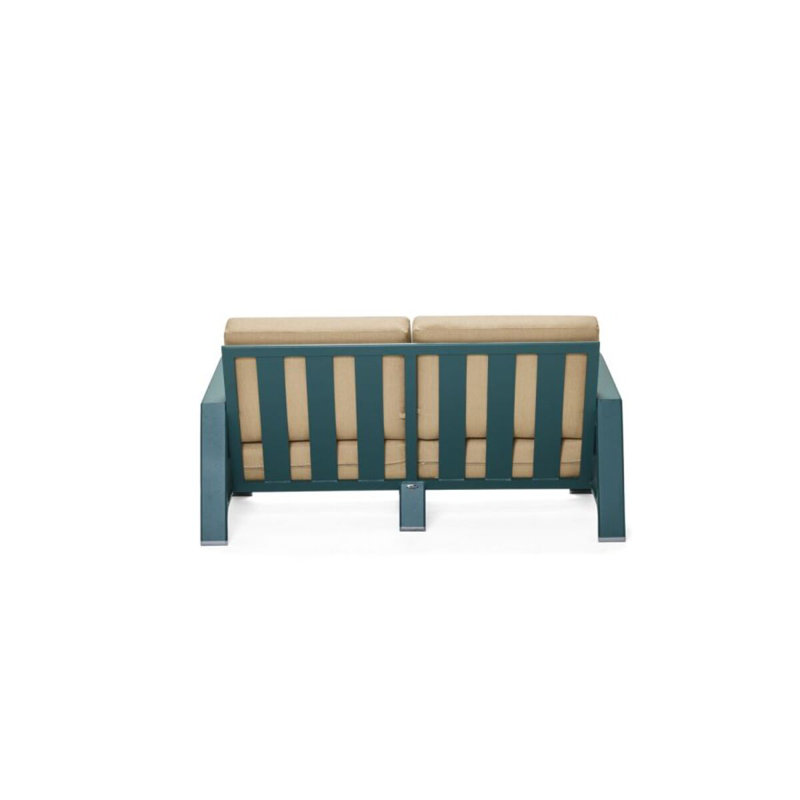 Causeuse rectangulaire d'extérieur avec coussins 55 po Elevation, Brun châtaigne