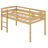 Wood Low Loft Bed With Ladder
