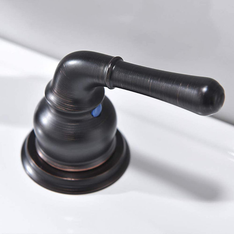 2-handle Bathroom Faucet with Drain Assembly
