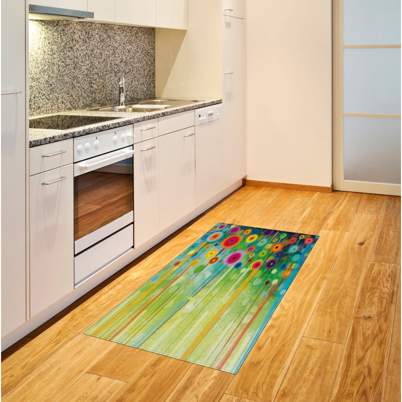 Floral High Density Long Fiber Poly Threads Decorative Area Rug Carpet, Rectangle 2'7" x 5'