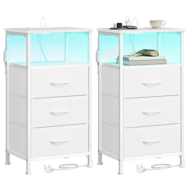 Bedside Table, White