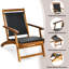 Chaise longue simple en acacia Artie-138781065