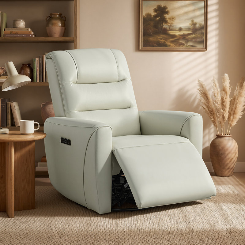 Fauteuil inclinable électrique 33,9 po avec deux moteurs, pivotant à 270 °, fauteuil oscillant et repose-tête électrique